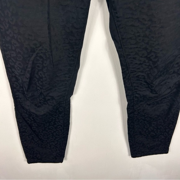 BANANA REPUBLIC skinny fit black metallic cheetah print texture slacks H22 - Picture 4 of 7